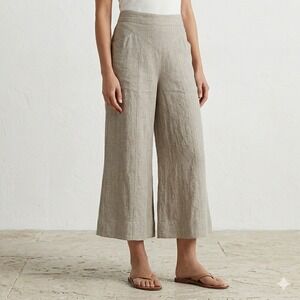 Ivu Jane Linen Wide Leg Pants – M Grey Made in USA